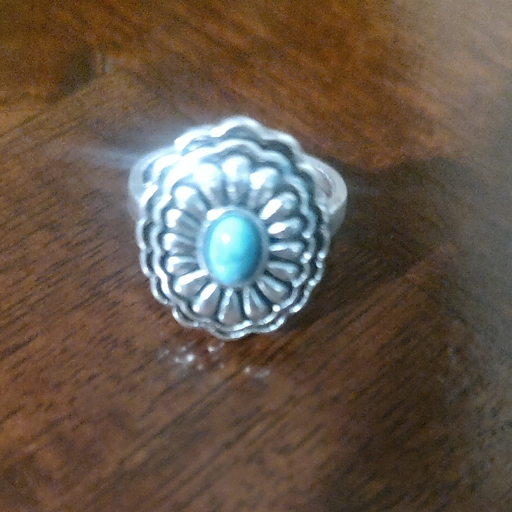 Turquoise Stone Silver Ring